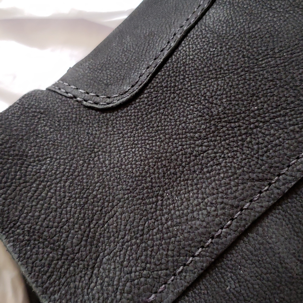 NORDSTROM Exclusive New FEINA Ankle Boot Bootie Split Shaft Oiled Leather Black - Picture 13 of 14